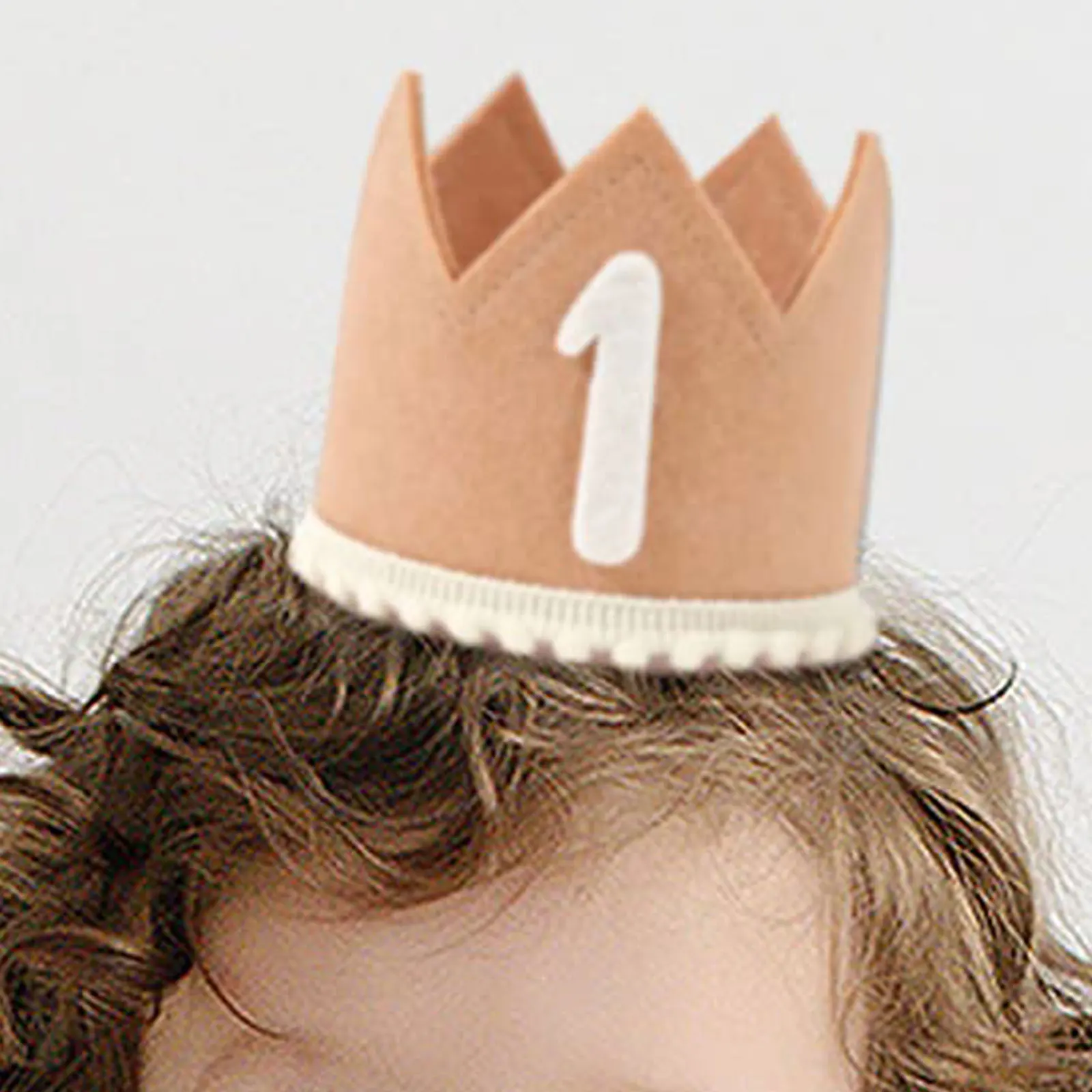 Baby Birthday Party Decor Crown Hat Infant Baptism Tiara Headwear Family Picture Photography Props Venue Decoration Supplies