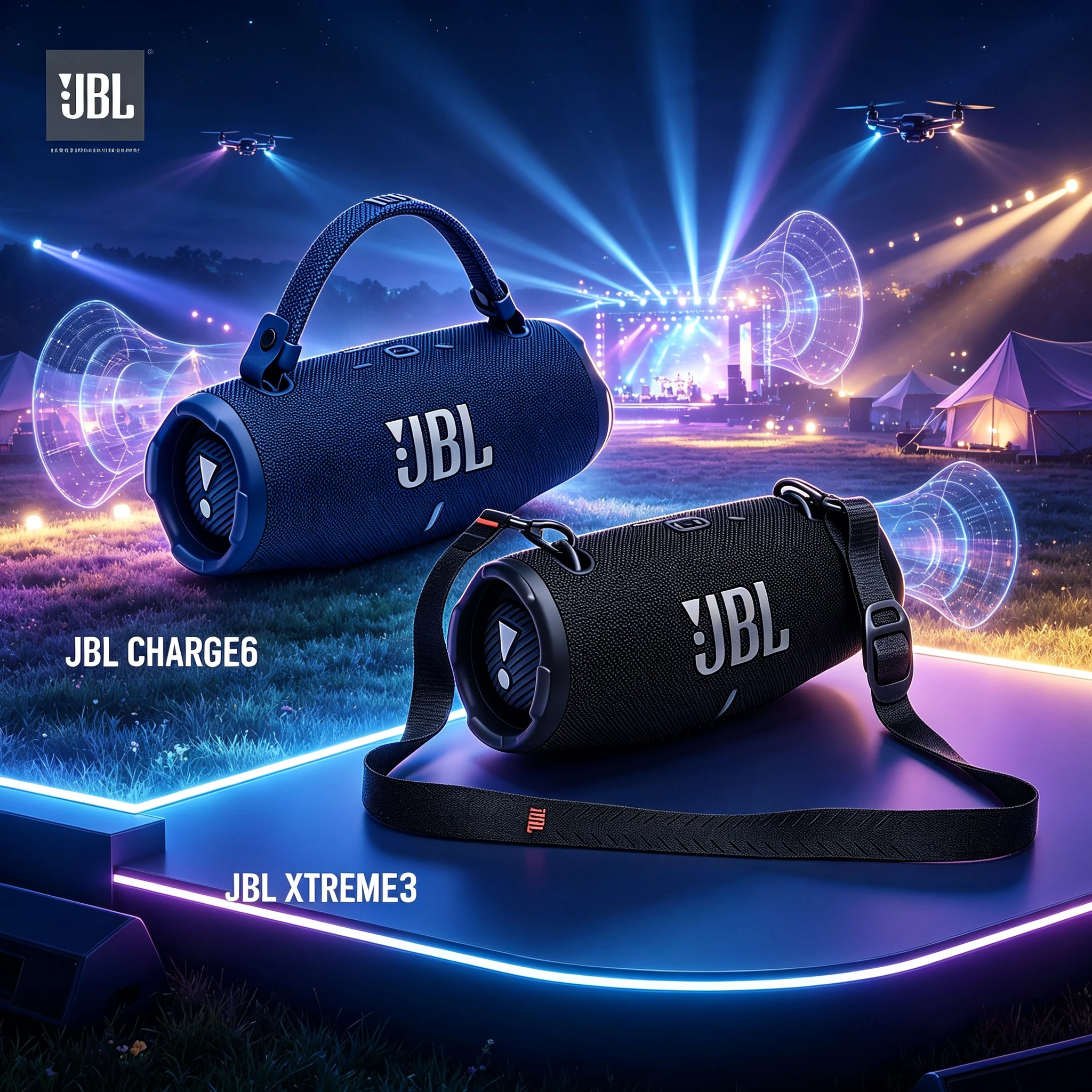 JBL CHARGE6 & JBL XTREME3 Portable Bluetooth Speaker Auracast Long Playtime Travel Party Waterproof Stereo Sound Speaker