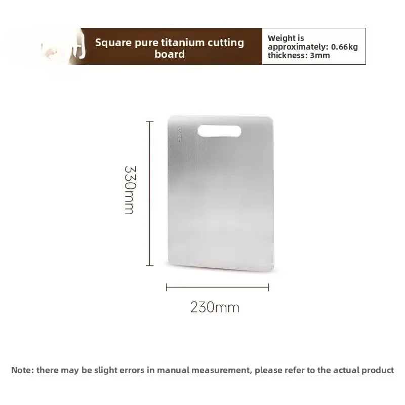 

Titanium Pot Titanium Cutting Board Antibacterial Pure Titanium Kitchen Chopping Board Non Moldy Dough Board