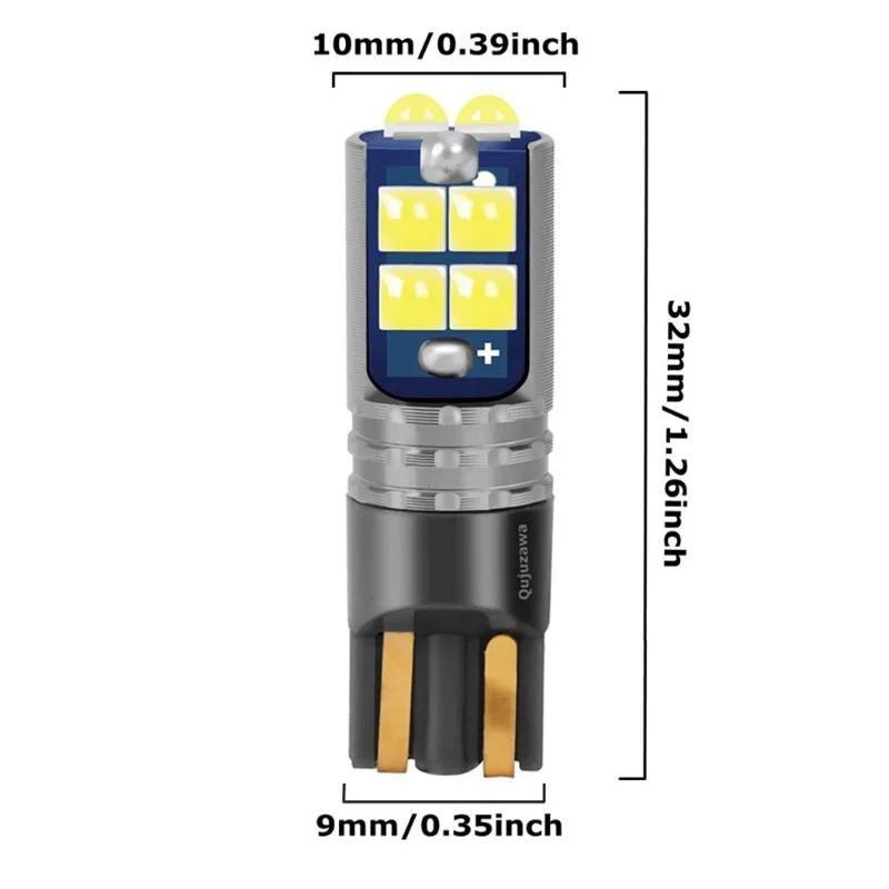 1PCS BA9S LED Blub Led T4W Wedge W5W 3030 Chip Led Interior Lamp Bulb T2W T3W H5W Parking DRL License Plate Light