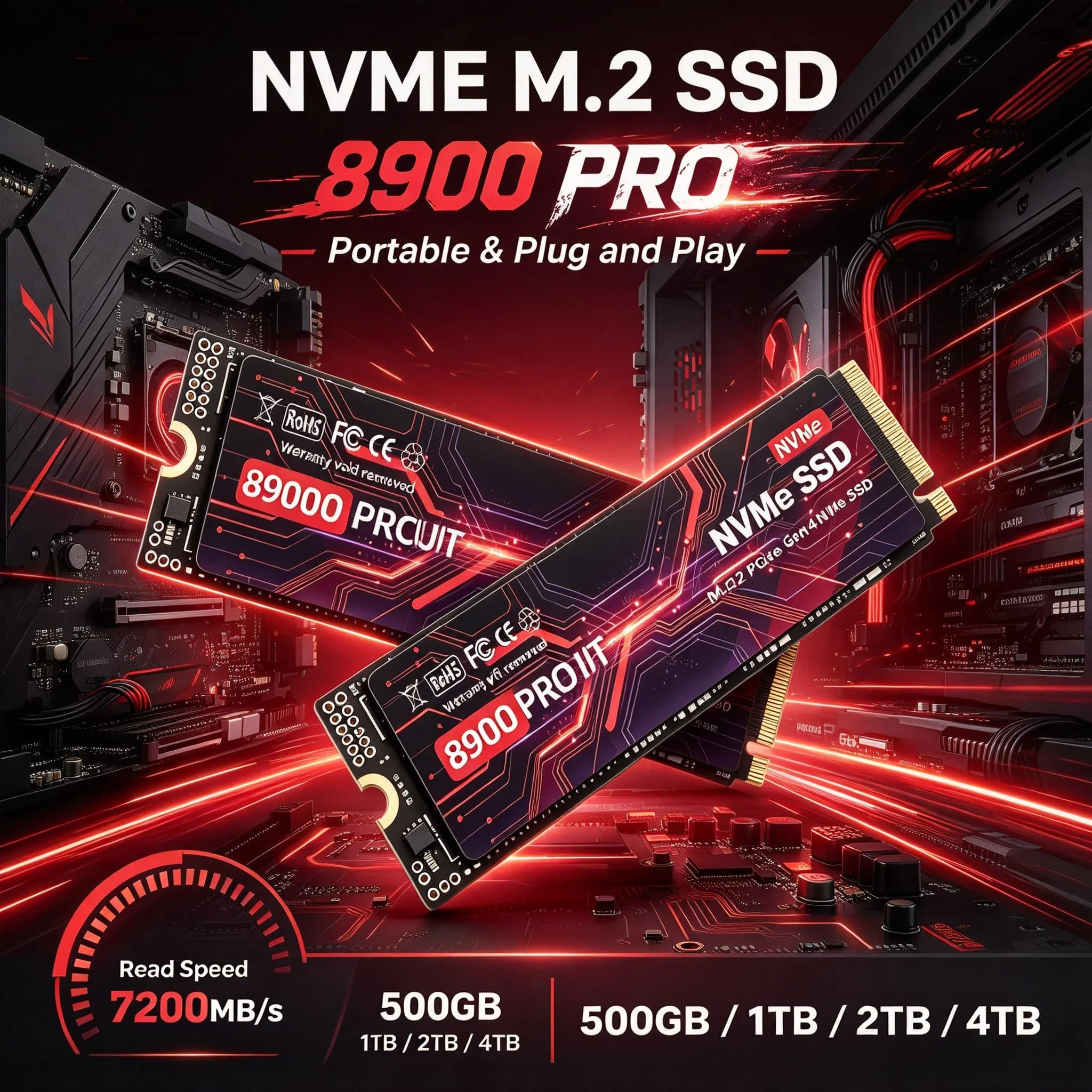 2026 New Prime Boost M.2 NVMe SSD 500GB 1TB 2TB 4TB High Speed Internal Solid State Disk for Laptop Desktop Gaming Storage