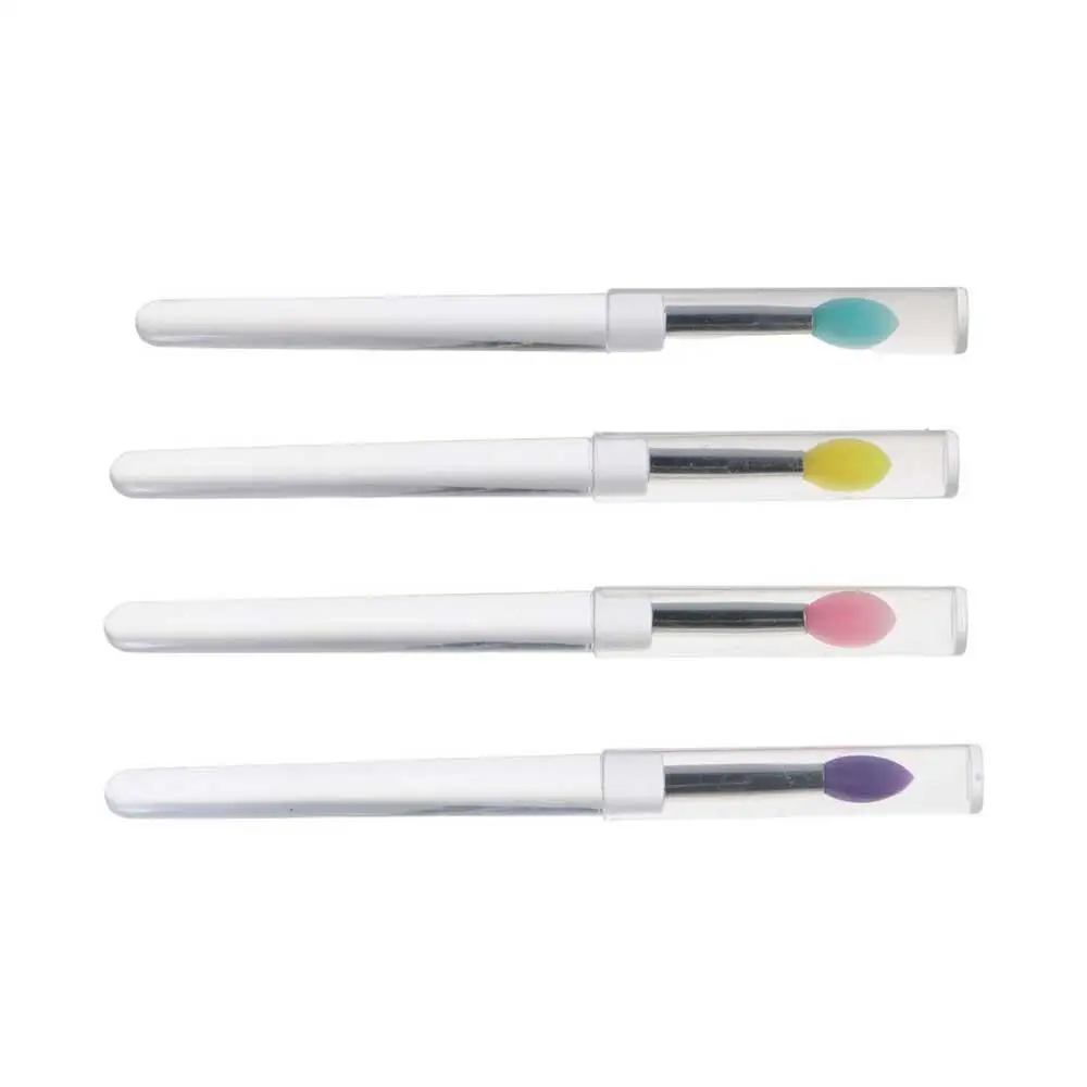 Silicone Beauty Tools Eye shadow Concealer Makeup Brushes Lip Brushes with Protect Cap Lipstick Applicators Lip Mask Brushes