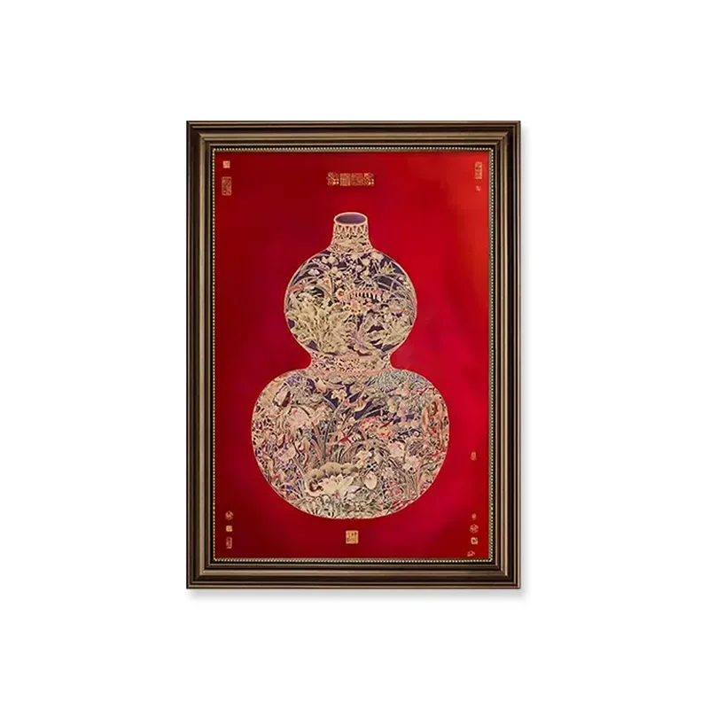 

Medieval style, decorative painting at the entrance, new Chinese style and retro, lucky picture of Fulu
