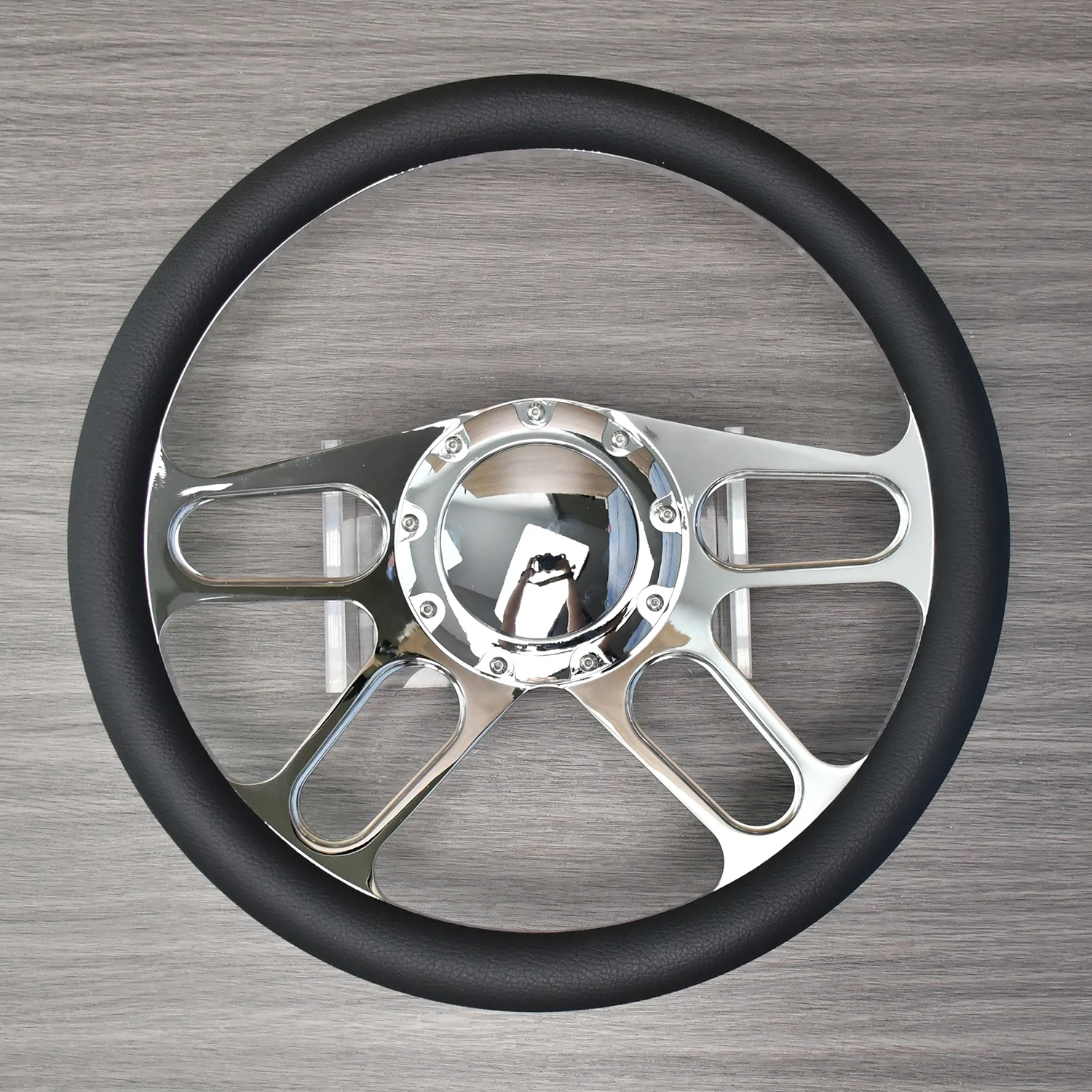 

Classic Black Steering Wheel Universal Racing Car Classic Auto Steering Wheel