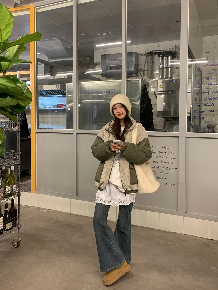 

Джинсы Diamond Punk Vintage с эластичной талией, утепленные, с эффектом похудения, синие, расклешенные, длинные брюки с высокой талией, прямые