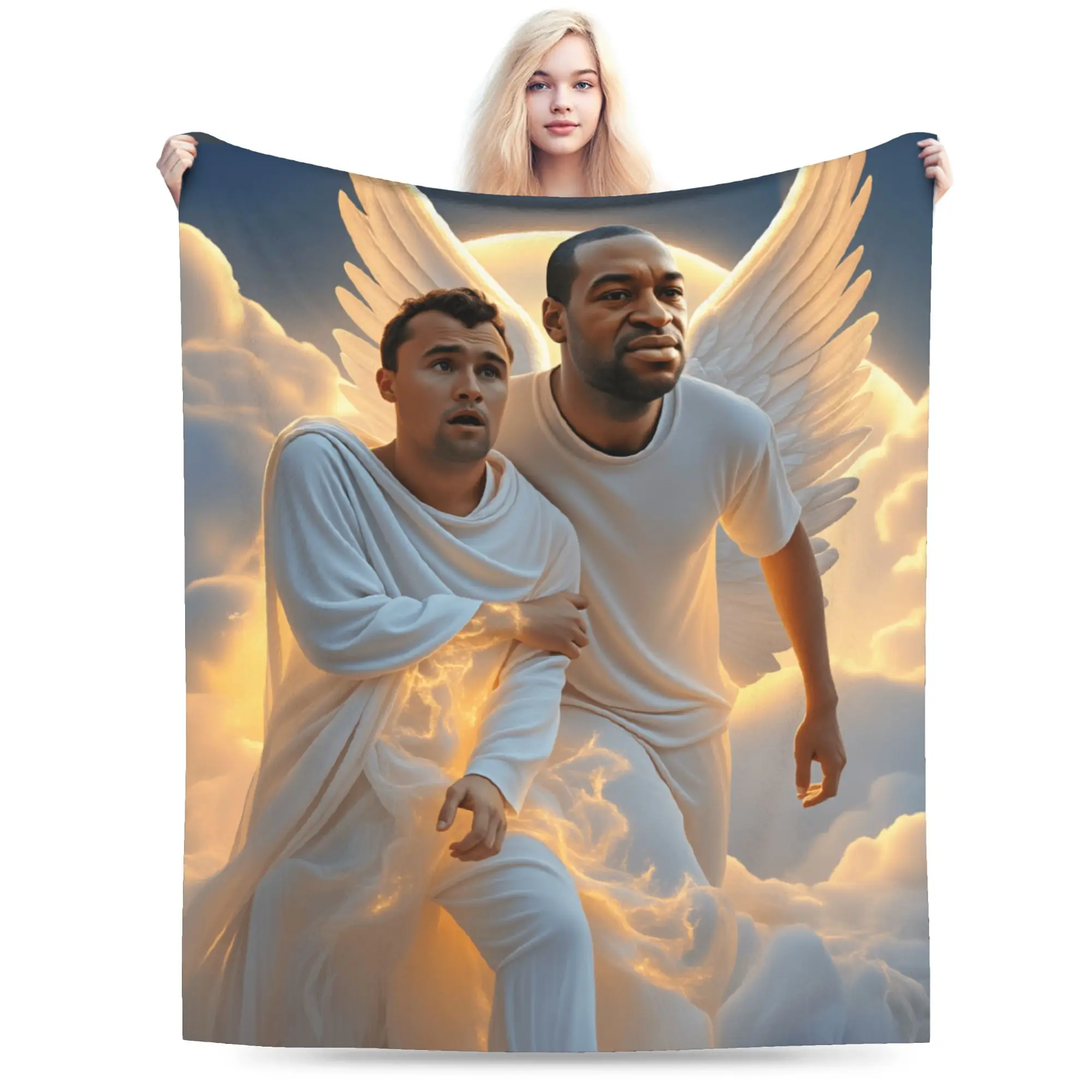 

Manta suave para niño y niña, Picnic, Charlie Kirk angelical Advocate, ropa de cama, colcha de franela para sofá,silla,sofá cama