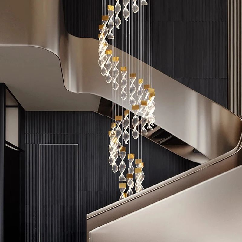 

Modern home decor led lights pendant light lamps forstaircase Chandeliers for living room hanging light indoor lighting