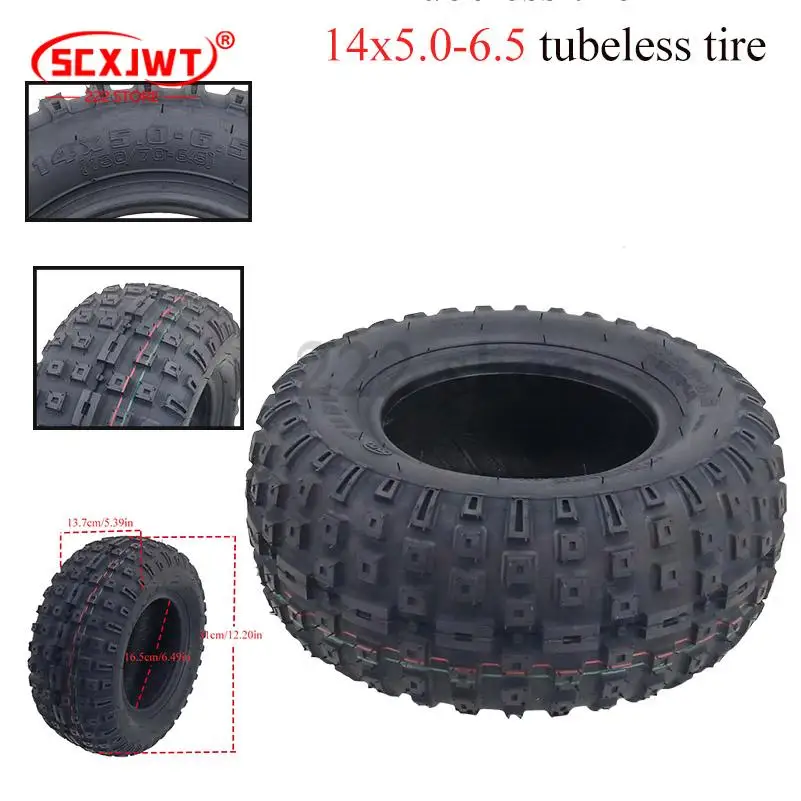 

14 Inch Electric Scooter Tubeless Tire 14X5.0-6.5 130/70-6.5 for FLJ K6 E2 K14 Good Quality Replacement Parts sturdy and durable
