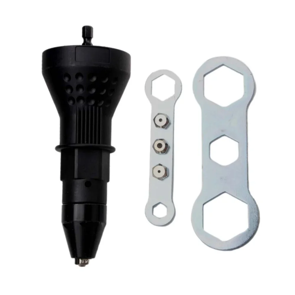 

Electric Cordless Drill Rivet Nut Tool – Riveter Adapter for Insert Nuts, M2.4–M4.8 (2.4–4.8 mm) with Wrench & Nuts