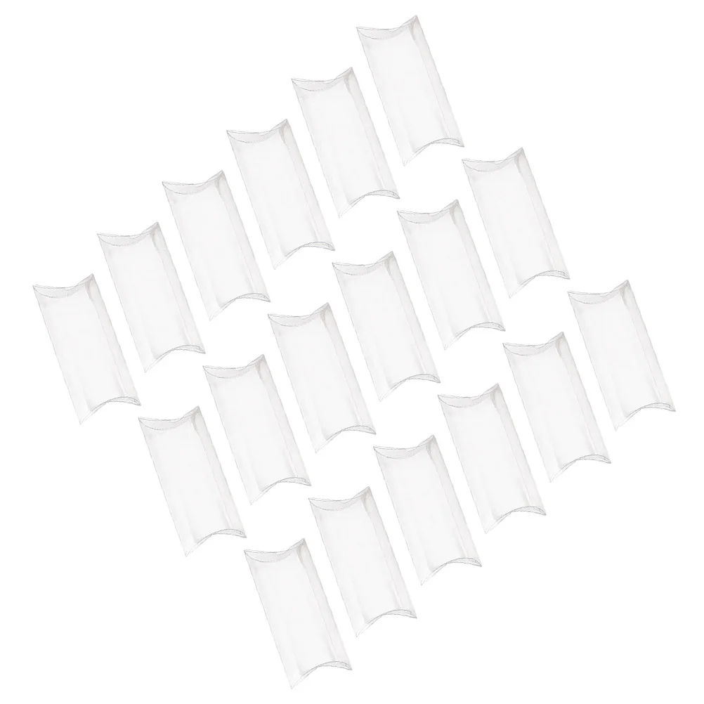 

50Pcs Transparent Gift Boxes Fine Crafted Pillow Candy Boxes for Packaging Sweets Biscuits Treats Multipurpose Use