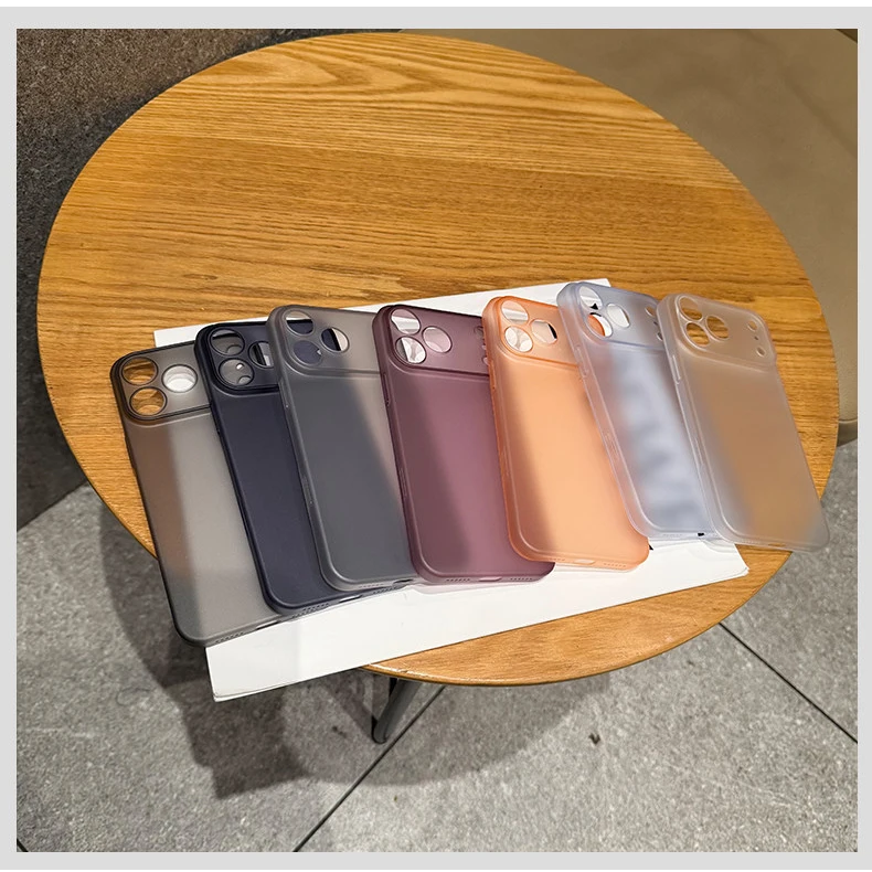 Luxury Ultra Thin 0.3MM PP Case for iPhone 18 17 Air 16 15 14 Plus 13 12 11 Pro Max Hard Clear Translucent Lens Protection Cover