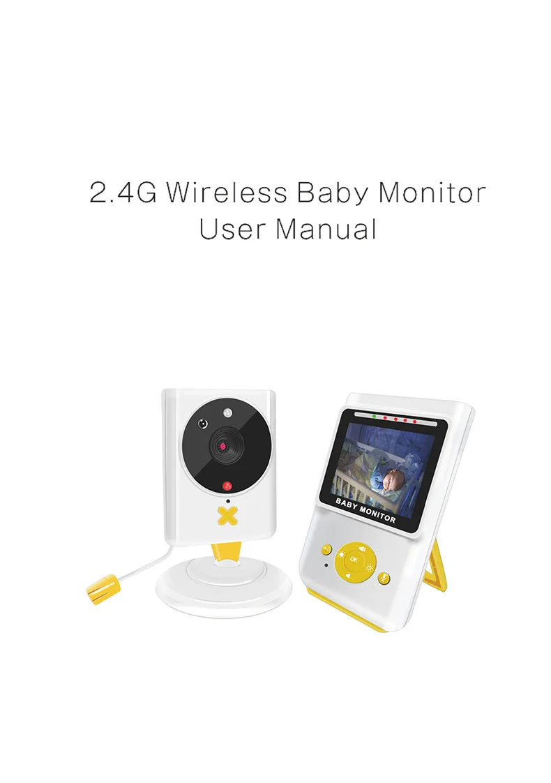 

2.4 inch Home Wireless Baby Surveillance Camera Video Baby Monitor NightVision Temperature Detection Lullaby Intercom Babysitter