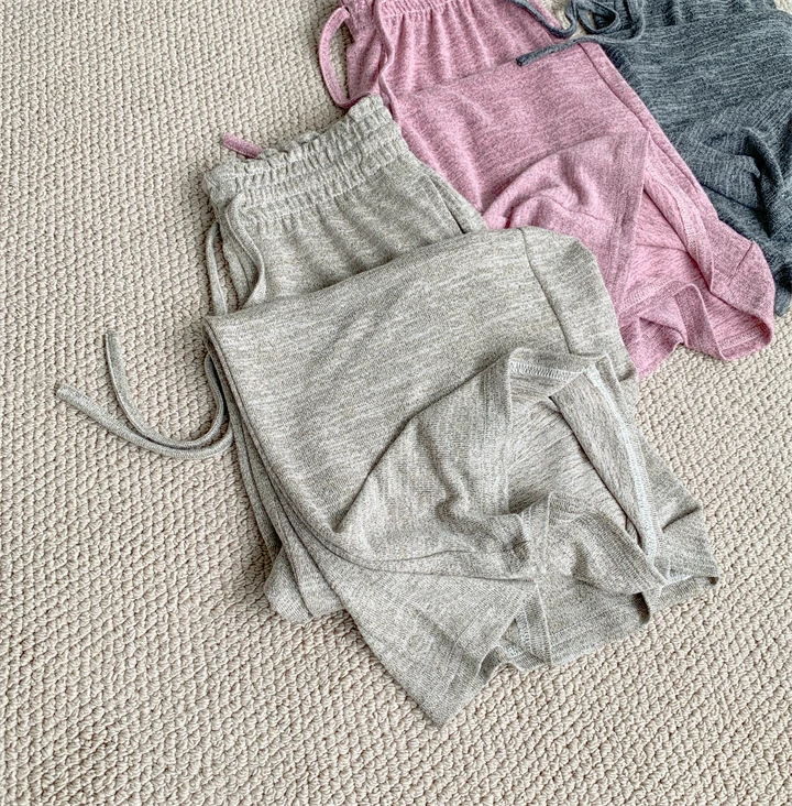 Slimming Wide-leg Long Pants, Spring Casual Thin Knitted Pant For Summer