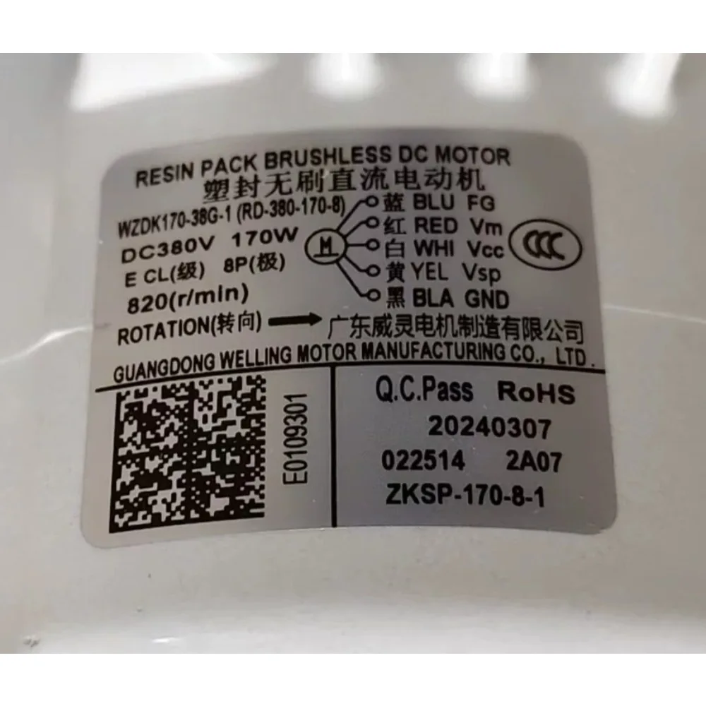 New WZDK170-38G-1 ZKSP-170-8-1 ZWR200-8D Outdoor Unit DC Fan Motor For Midea Air Conditioner Conditioning Spare Parts