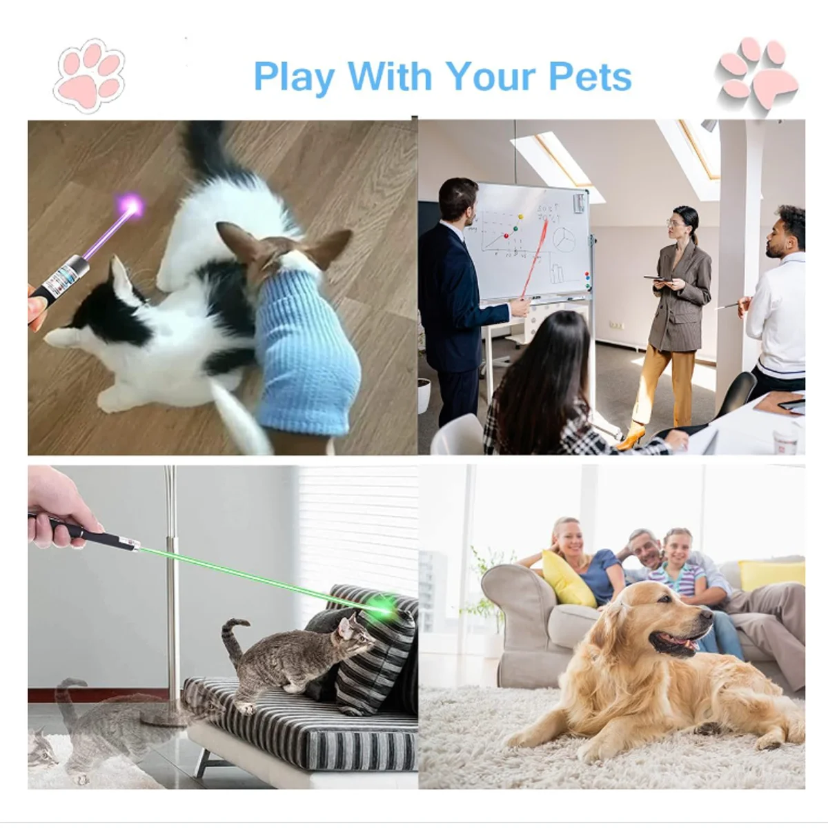 1 قطعة القطط متعددة الأغراض مؤشر ليزر الحيوانات الأليفة ألعاب خفيفة للقطط والكلاب ، التدريب الداخلي وألعاب المطارد لمعلمي القطط/المبيعات