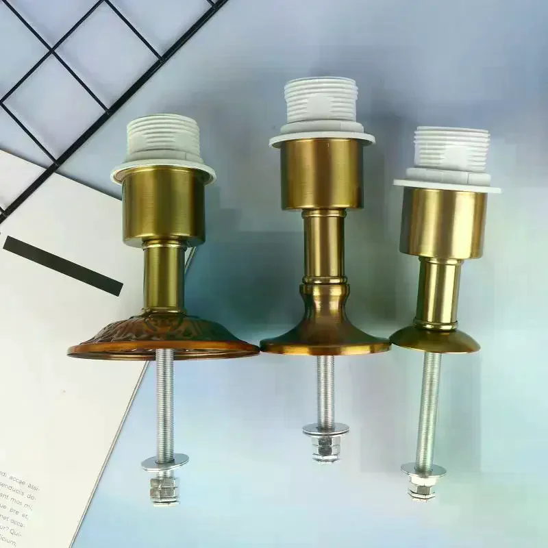 Lamp Holder Fixed Base E27 Screw Lamp Mouth Metal Iron DIY Lighting Accessories DIY Desk Lamp Components Lampshade Desk