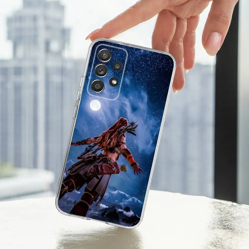 Game H-Horizon Z-Zero D-Dawn Phone Case For Samsung S30,S23,S22,S21,S20,Ultra,FE,Lite, S10,S9,S8,PIus,Transparent, Silicone Case