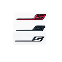ABS S Badge Emblem Car Trunk Stickers For S E63S C63S GLC63S GLE63S GLS63S GTS GT43S GTR GT53 GT50 CLA45S Silver Red black
