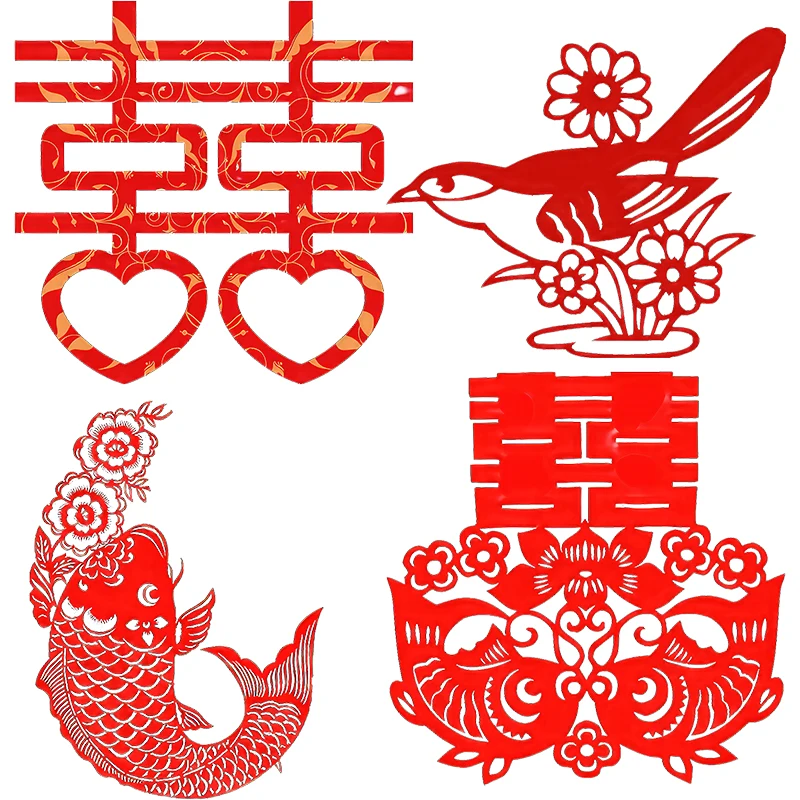 Three Ratels CF3 Featured red festival stickers celebration decoration  waterproof self-adhesive decals