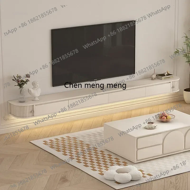d178 Modern Living Room Furniture TV Stands Support Cabinet Wall-mounted Ultra-thin With Light For Luxury Narrow Articulated Bas