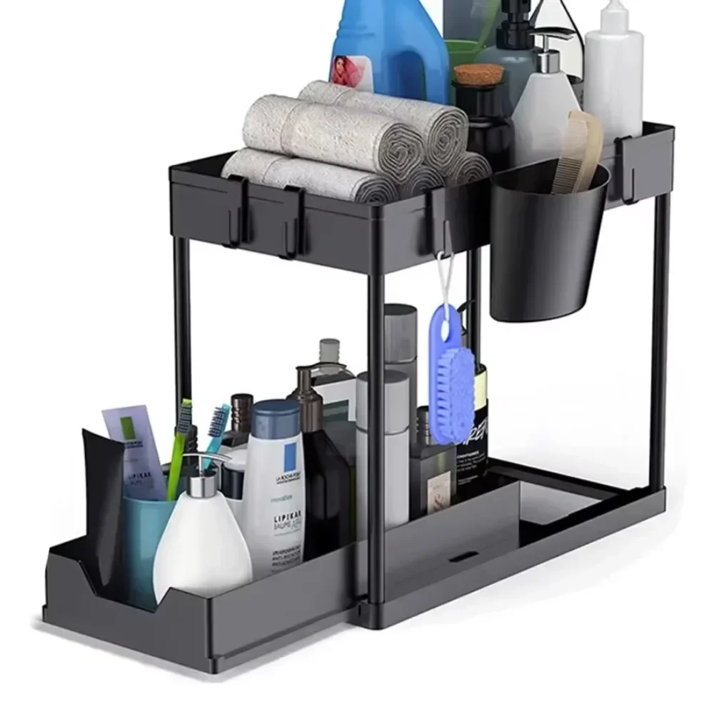 2-Tier Sliding Under-Sink Organizer product image
