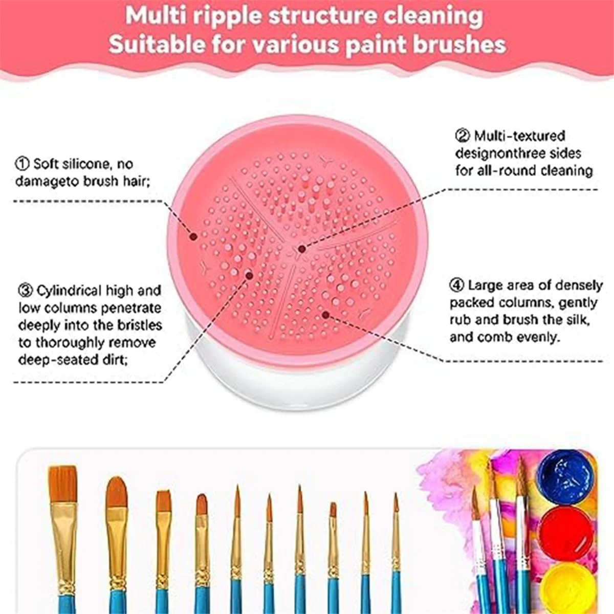 Electric Paint Brush Cleaner Rinse Cup USB Cleaning Washer Rinser Multifunctional Paint Brush Cleaning Tool for