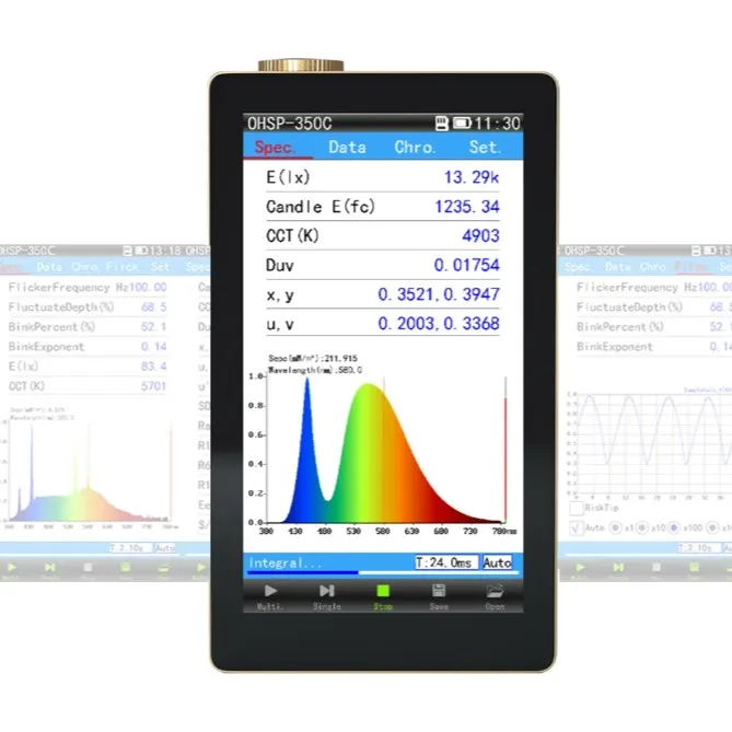 OHSP350C Economical Spectrum Analyser CCT Meter LED Light CRI Lux Spectrometer