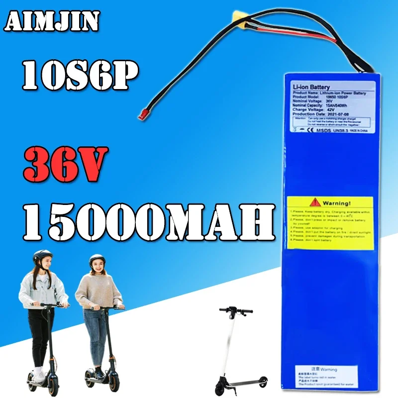 

100% New High-capacity 36V 15AH 18650 Lithium 10S6P 540w For Ninebot Segway G30 Electric Scooter Special Battery