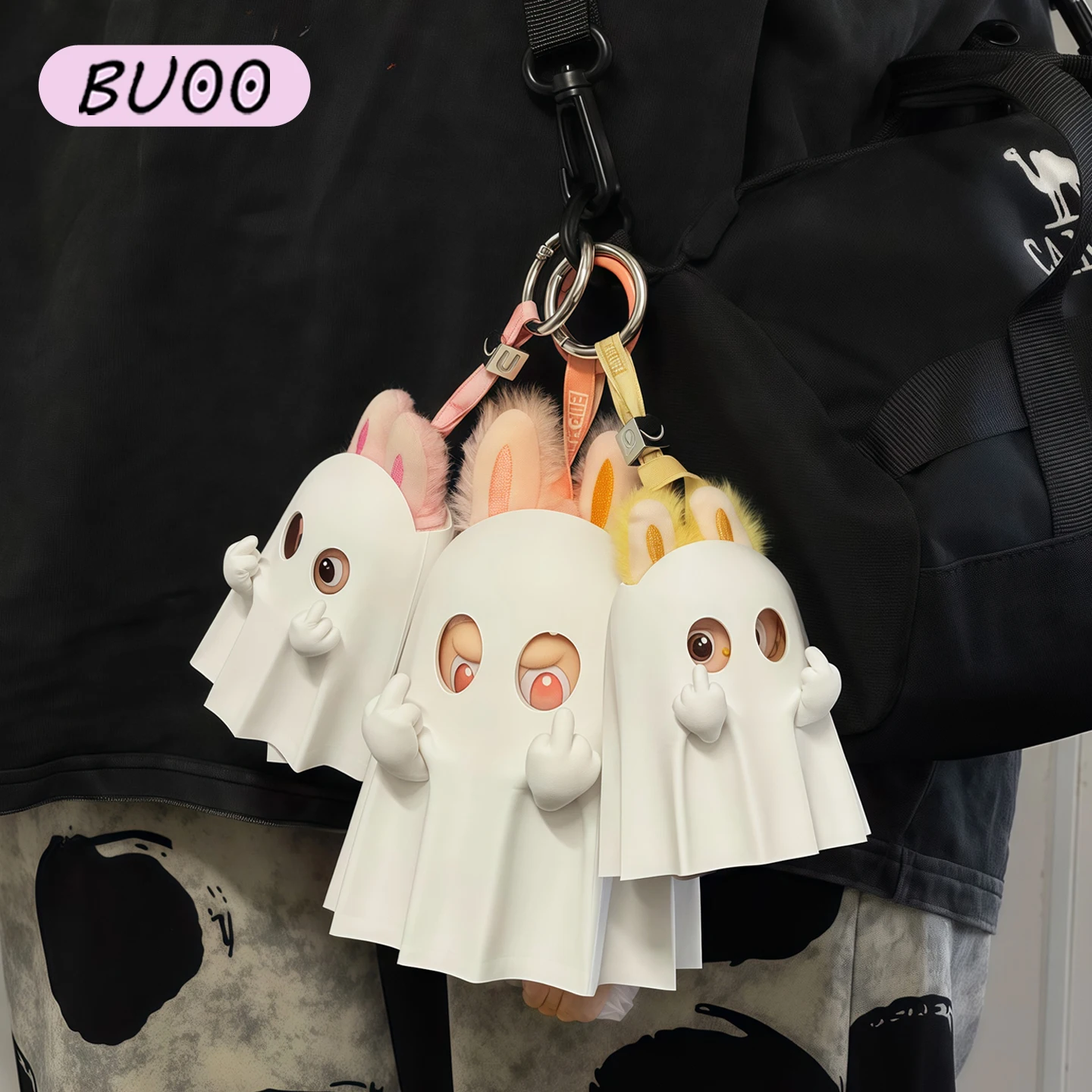 For Labubu Doll Costume 4.0 Mini Labubu V1 V2 V3 V4 Halloween Mask Cute Ghost Doll Costume Protective Cover  Dolls Accessories