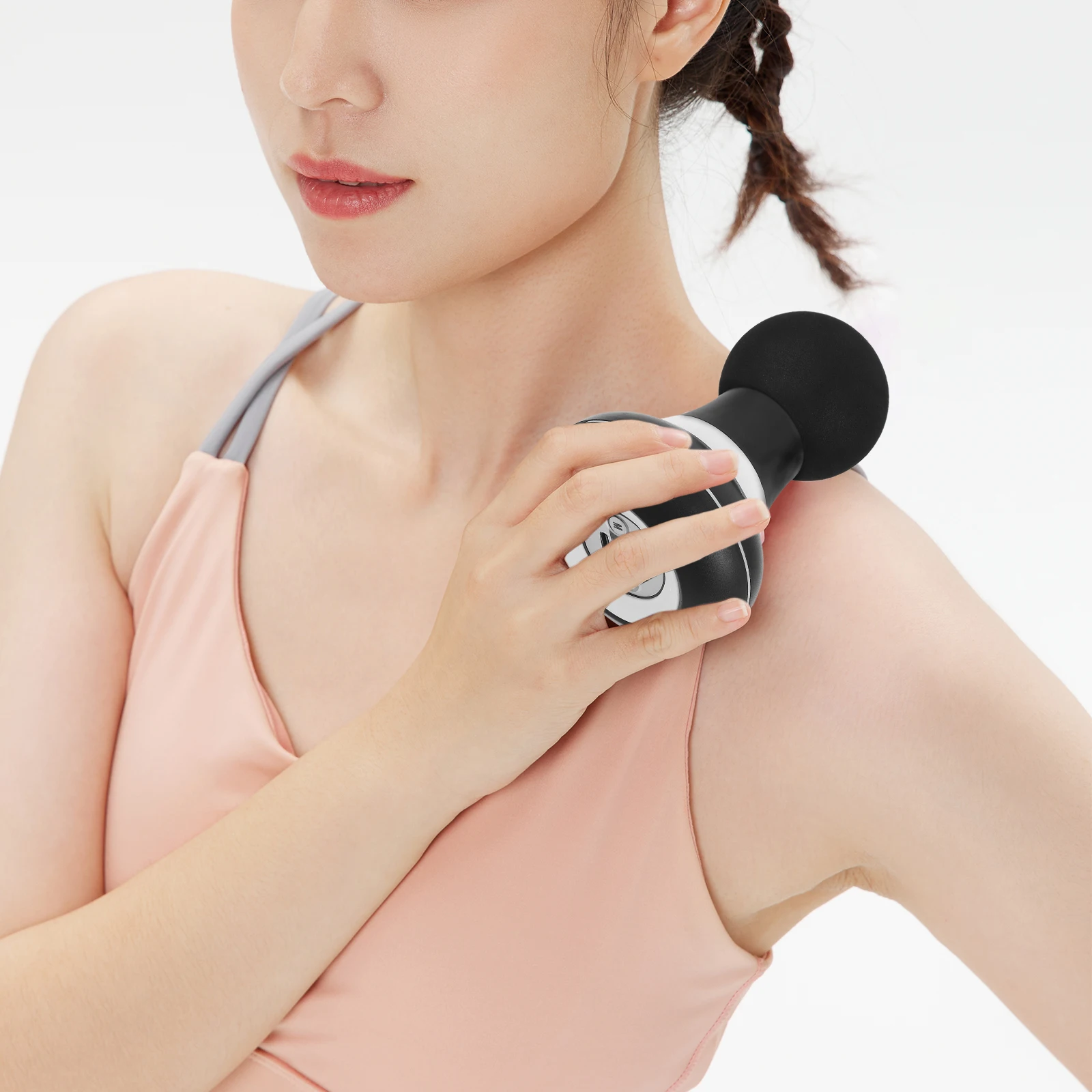 

Mini Vibration Massager Lightweight Portable Home Office Muscle Relaxation Small Pocket Size Black