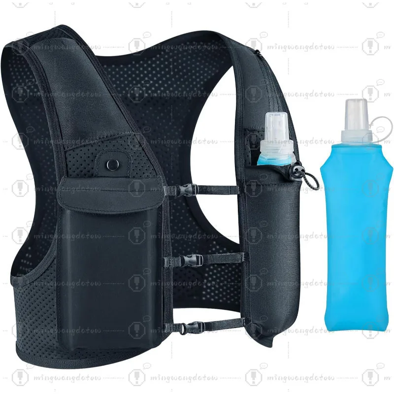 Unisex Lightweight Breathable Hydration Vest, Adjustable Running Backpack with Pockets for Cross-Country Hiking