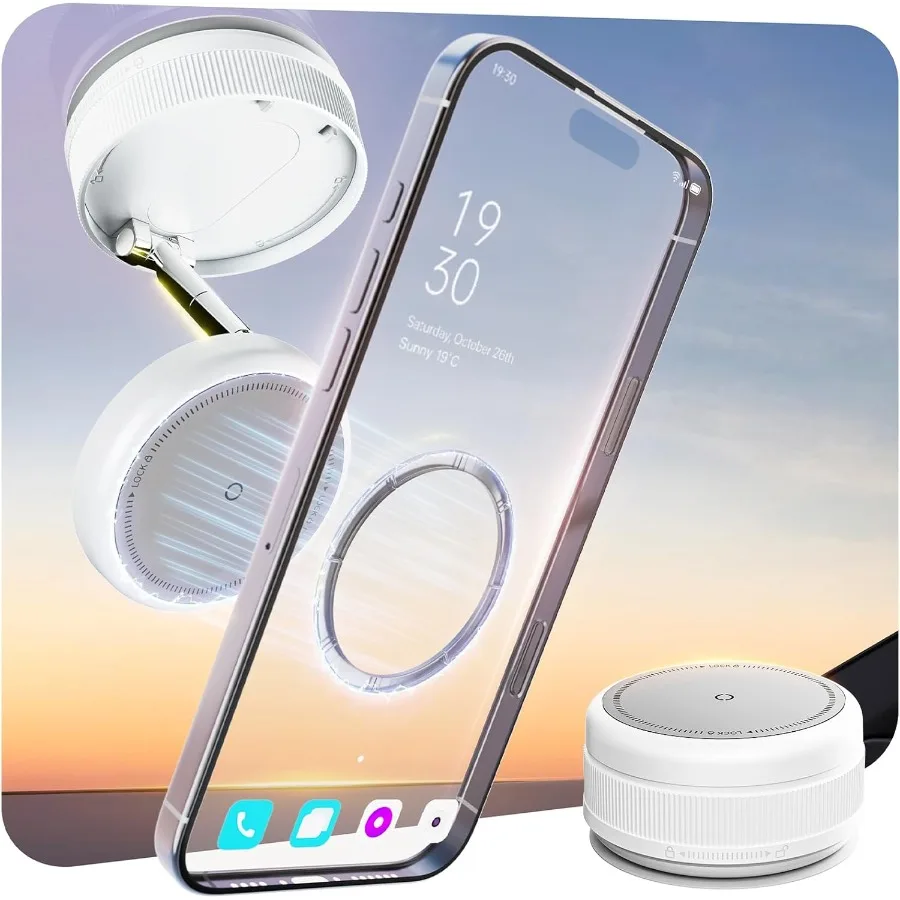 

Модернизированный вакуумный магнитный автомобильный держатель телефона на 360 градусов для Magsafe с более сильным всасыванием 96+ фунтов и более сильной рекламой магнитной силы емкостью 2800 гf