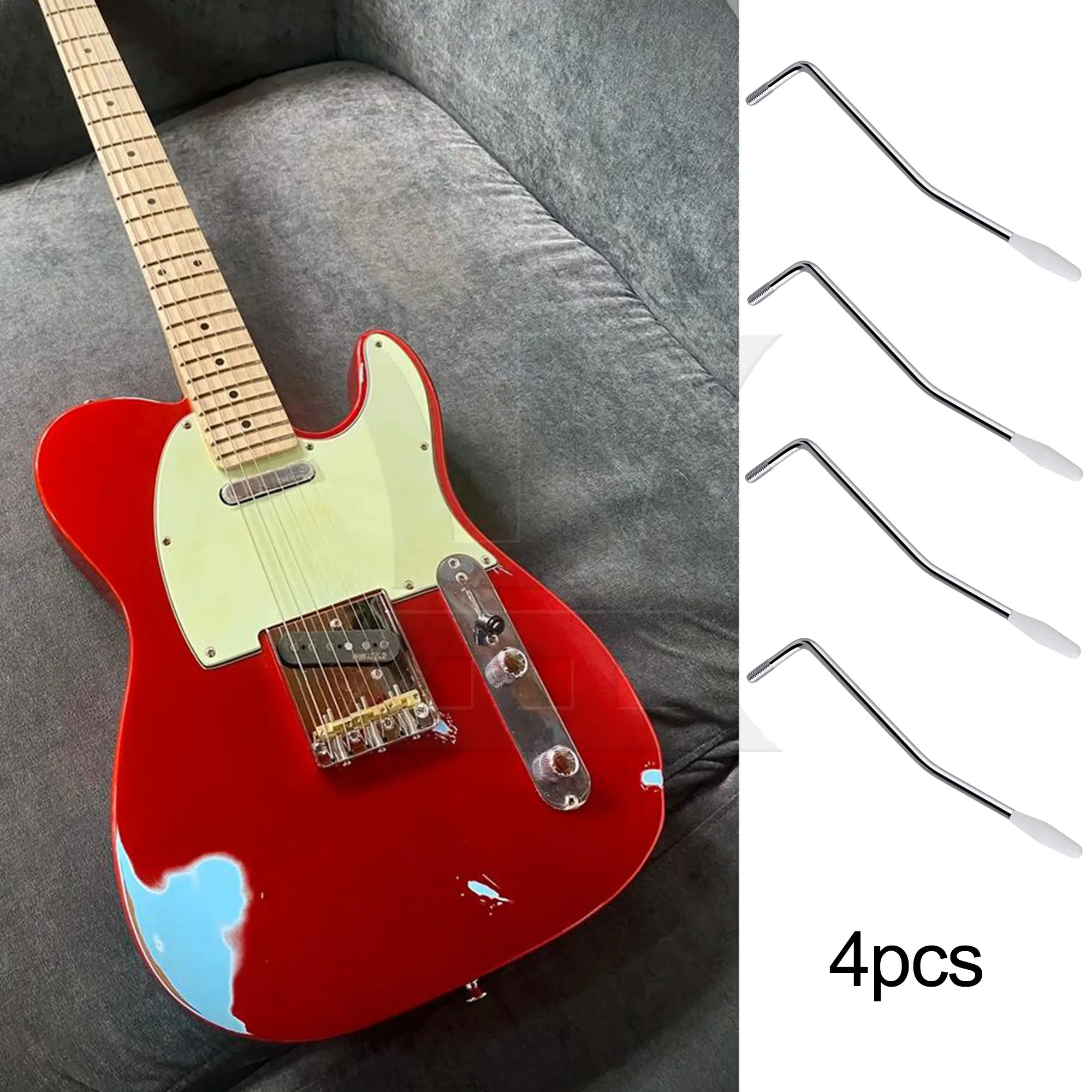 

Yibuy 1 Set Of 4-Piece Electric Guitar Tremolo Arm, Easy To Assemble 19.1x3.5x0.56 Cm