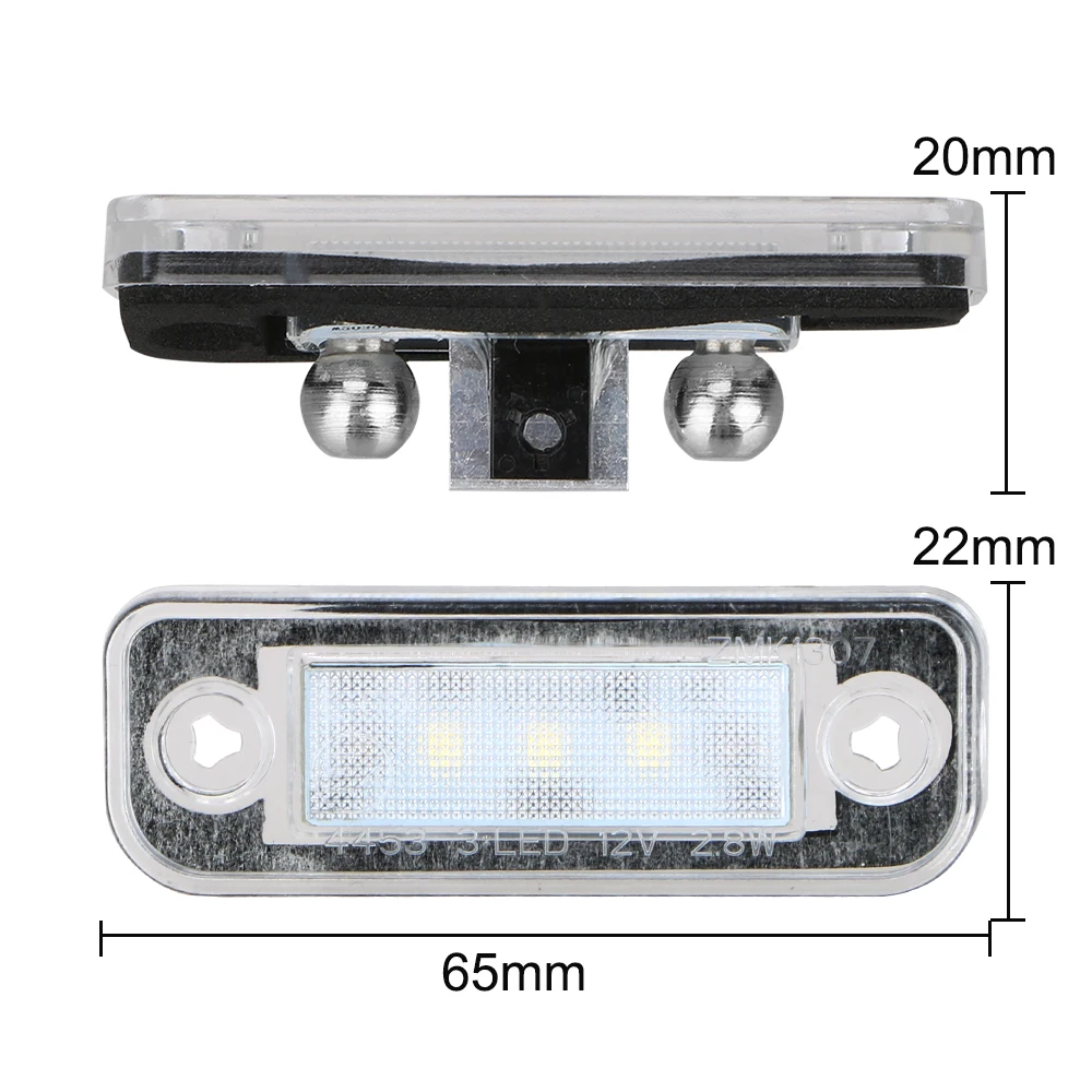 1 Pair Car Licence Plate Light Signal Lamp 12V 2.8W 3528SMD Car LED Light Accessories For Mercedes-Benz W203 W211 C219 R171 CLS