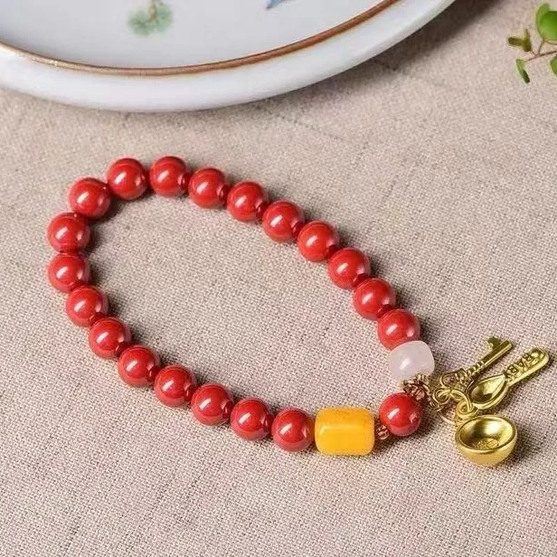 Natural Beads, Imperial , A Unique And Stylish-Style Bracelet Women, Featuring A Lucky Cha