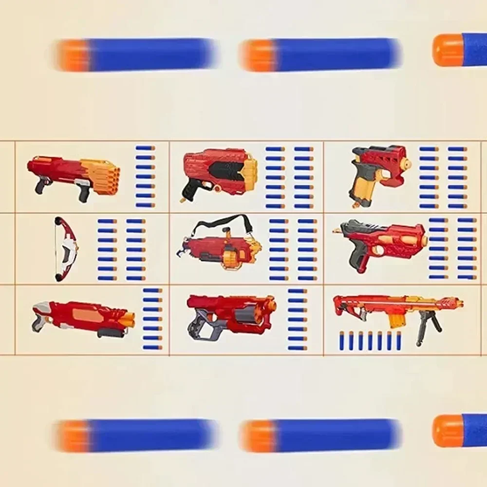 HKids Schietspel Refill Dart Bullets Pack 9.5 cm * 1.9 cm Compatibel met N-Strike Mega Blaster Mastodon Twinshock Speelgoed Guns