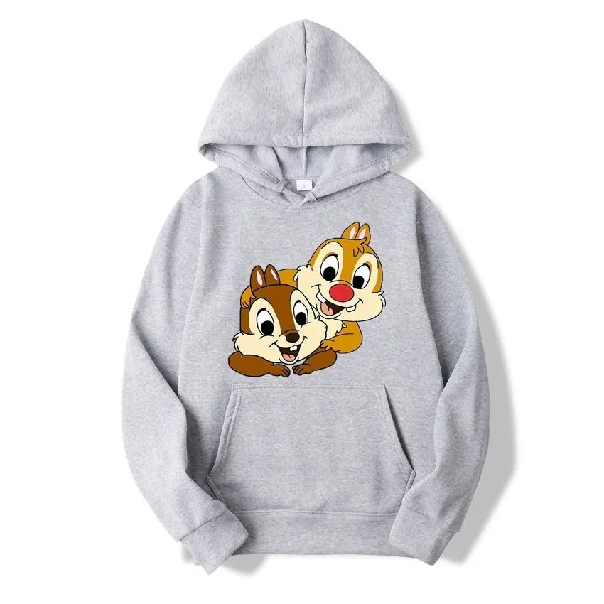 Chip & Dale Men Hoodie Cartoon Anime Fashion Women Oversized Sweatshirt Tops Spring Autumn Couple Pullover Clothing