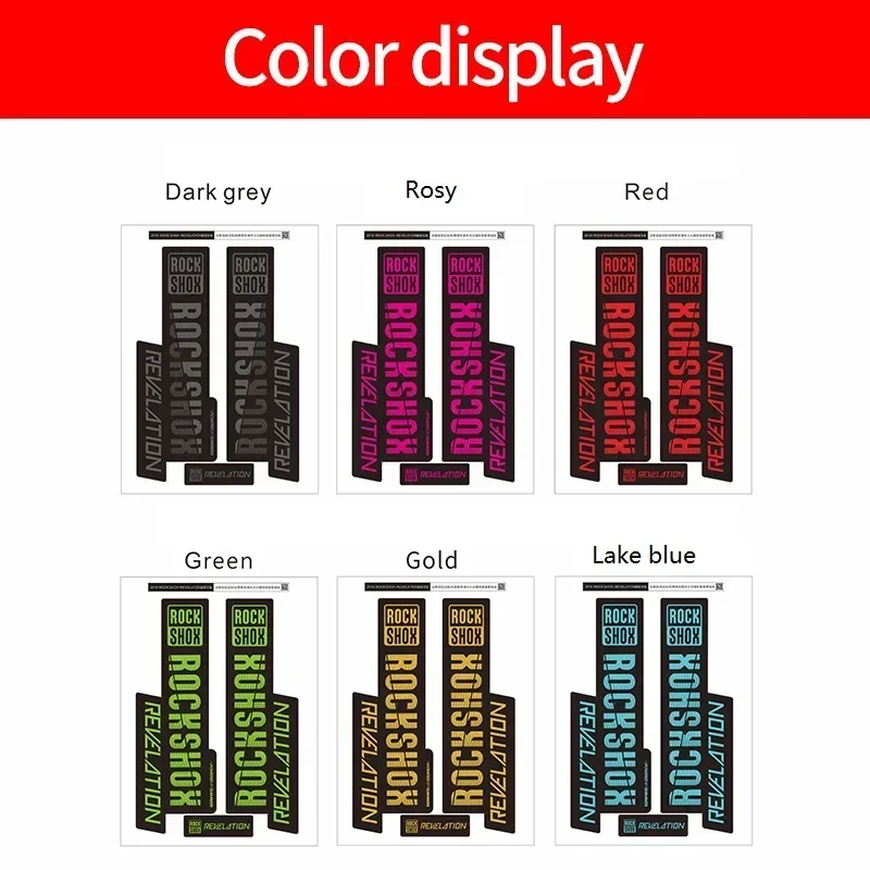 Picture 4: MTB Road Bike Front Fork Stickers for 2019 REVELATION ROCK ShOX Vinyl Antifade Mountain Cycling Bicycle Decals