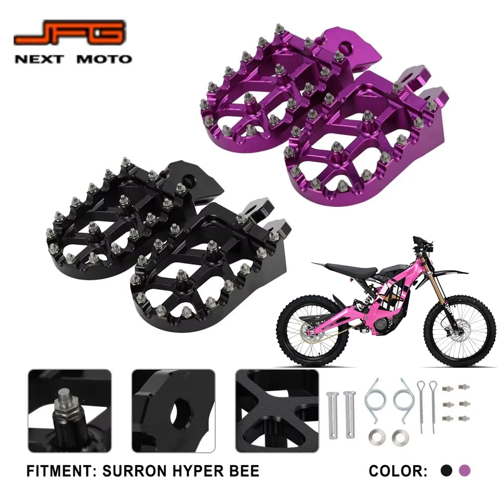 

Ebike Pedals For Surron Hyper Bee FootRest Foot Pegs CNC Aluminum Dirt Pit Motor Electric Bike Motorcycles Accessories