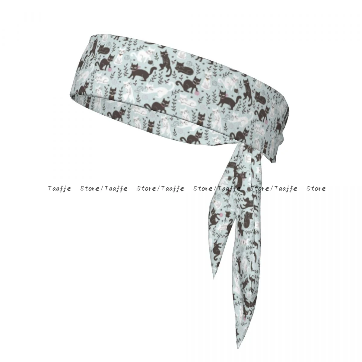 

Head Tie Bandana Cats In Doodle Head Scarf Wrap Outdoor Sports Sweatband