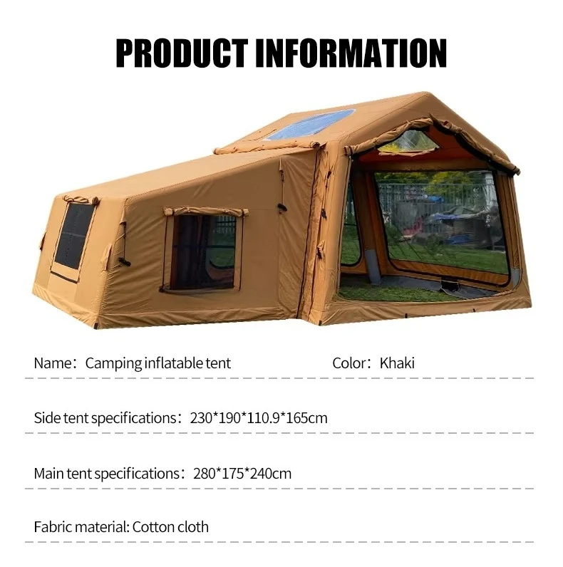 

Manufacturer Price Large Luxury Automatic Inflatable Tent Waterproof Cotton Portable Outdoor Camping Thick Rainproof Cabin