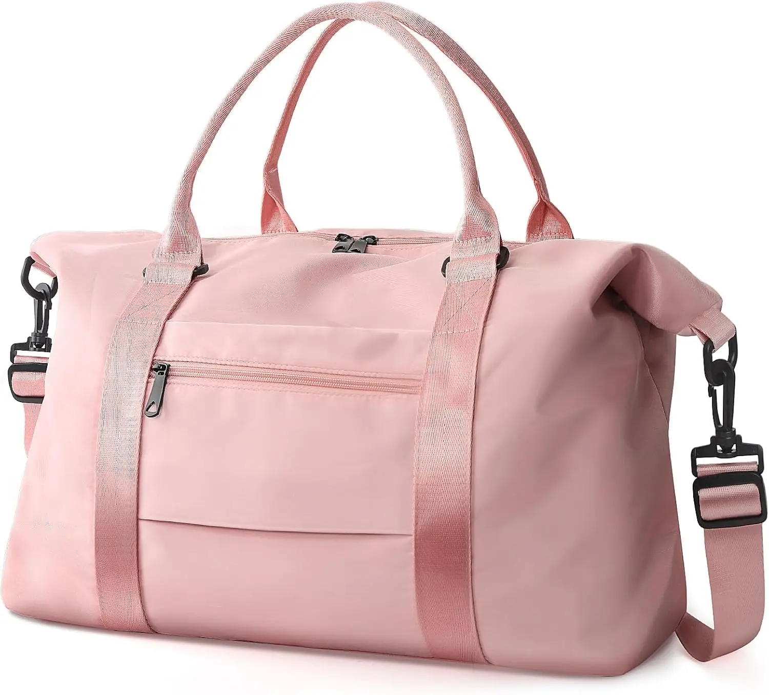 

Waterproof Duffle Bag for Travel, Gym, and Overnight Use with Trolley Sleeve in Coral Pink