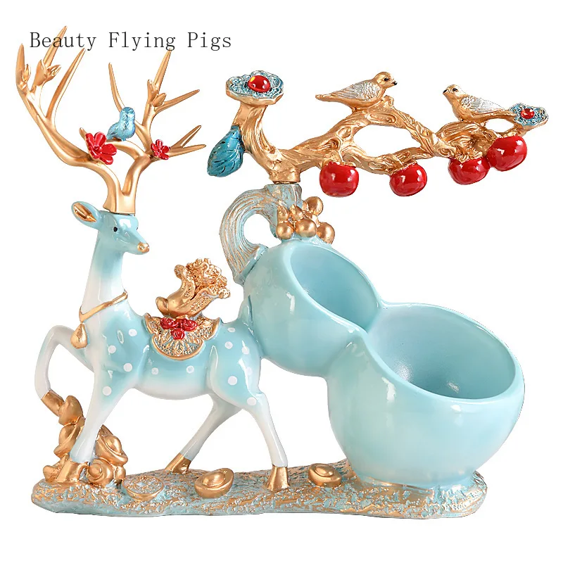 

Resin deer ornaments animal model Key storage Storage Home furnishings Christmas gift home decor figurines office decoration