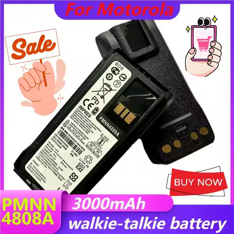 For Motorola R7 Walkie Talkie PMNN4808A/PMNN4809A Battery Optional with TYPE C Charging