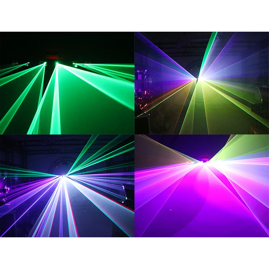 Imagem -06 - Projetor a Laser de Digitalização Colorida de Lentes em Forma de Leque de Discoteca Dmx512 Rgb Efeito de Palco Luz Laser dj Disco Party Dance Floor Bar