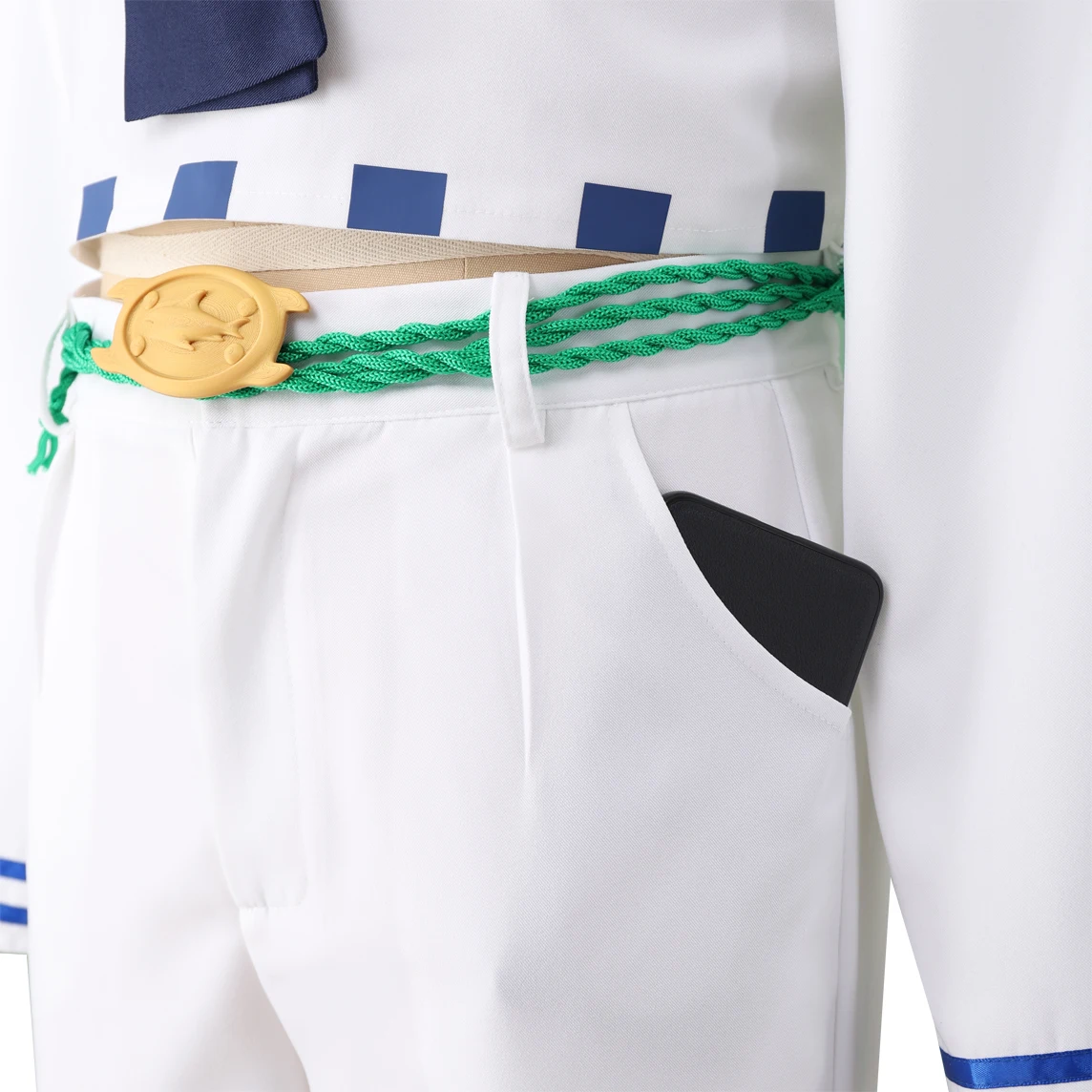 Anime Higashikata Josuke Cosplay Costume Mens Suit White Army Uniform Coat Pants Belt Hat Tie Halloween Christmas Outfit view 5