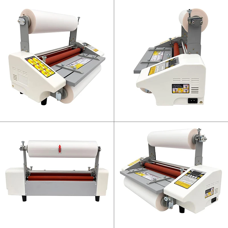 آلة تغليف حرارية A2 مع شاشة رقمية 0-180 ℃   آلة تصفيح الأسطوانة الباردة الساخنة المعدلة من أجل جانب واحد مزدوج