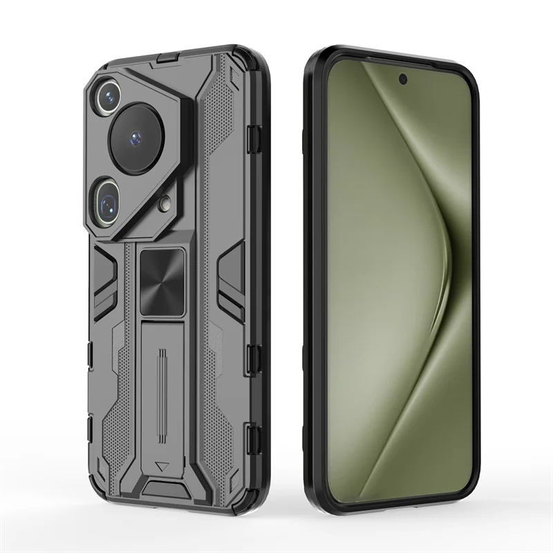 Camera Lens Shockproof Armor Phone Case For Huawei Pura 70 Pro+ Pura 70 Pro Plus Stand Holder Cover For Pura 70 Ultra