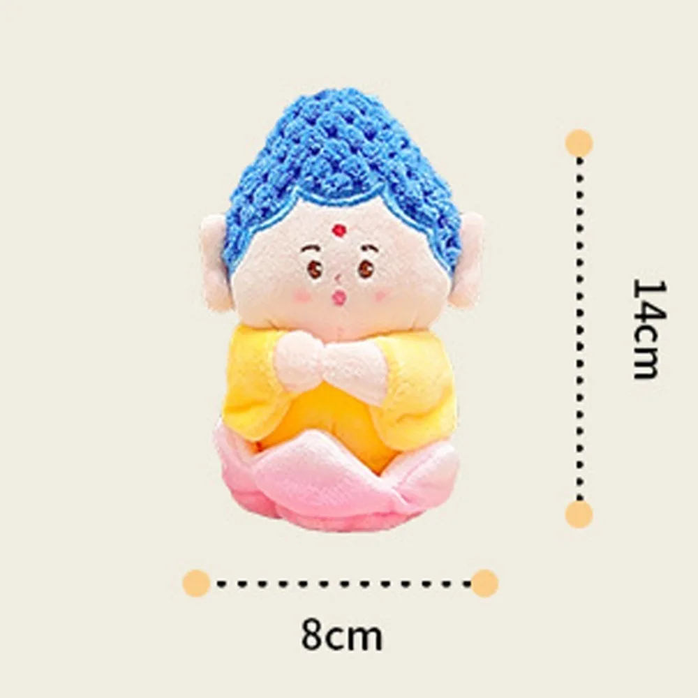 Bodhisattva Buddha Plush Keychain Lotus Base Charm Buddha Plush Pendant Ornament Portable Cartoon Buddha Doll Birthday Gift