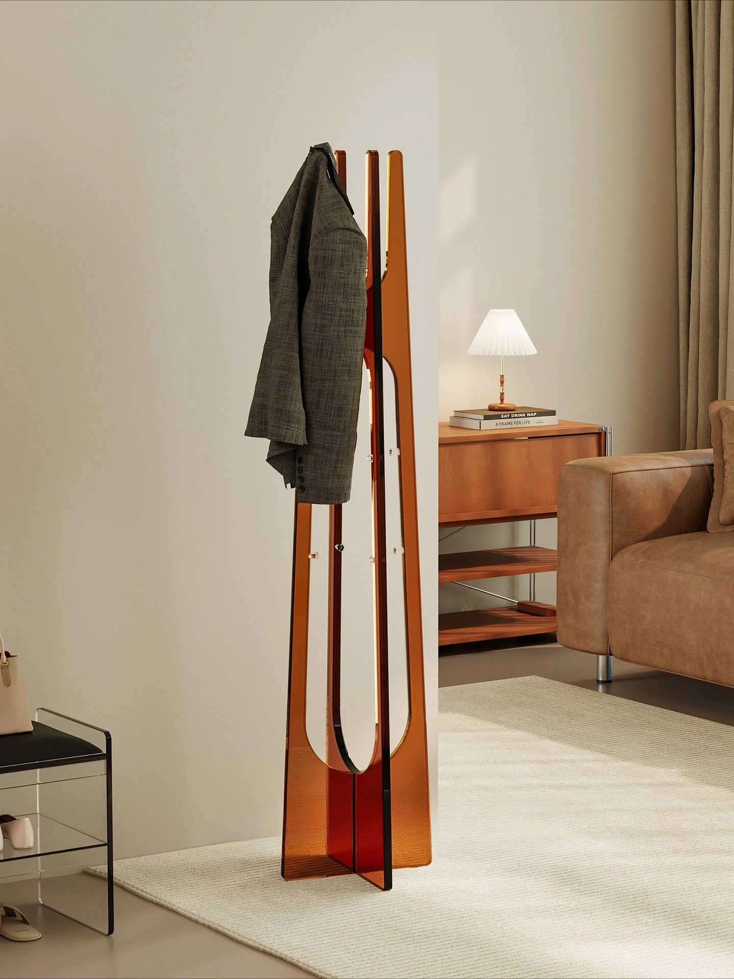 

Coat rack Living room vertical multi-bag rack Indoor bedside clothes rack